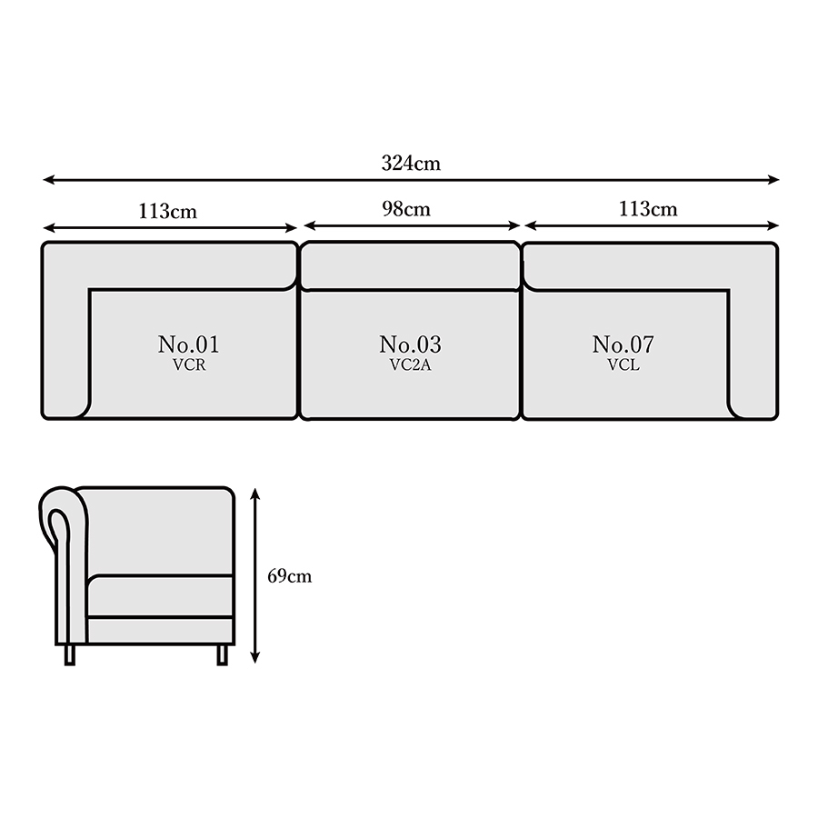  sofa combination sofa 6 seater . module type unit sofa black imitation leather antique style Cesta - field vi n cent 