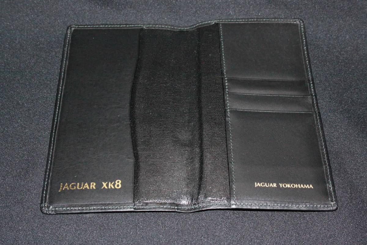 【非売品!】Ж JAGUAR ジャガー オリジナル ヴィンテージ 革製 手帳ケース 保管品 Ж Daimler Aston Bentley Lotus Rover MG 英国_閉じたサイズ：横幅 約95mm x 縦 約175mm