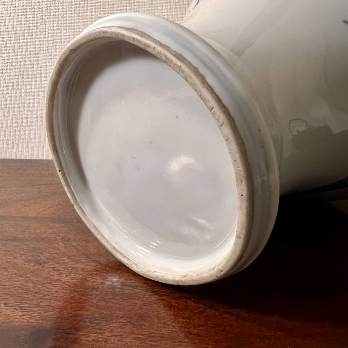 朝鮮美術 李朝 染付瓶 / 白磁 花瓶 花生 花入 燃やす 唐物 青花 朝鮮美術 李朝 染付瓶 / 白磁 花瓶 花生 花入 燃やす 唐物 青花