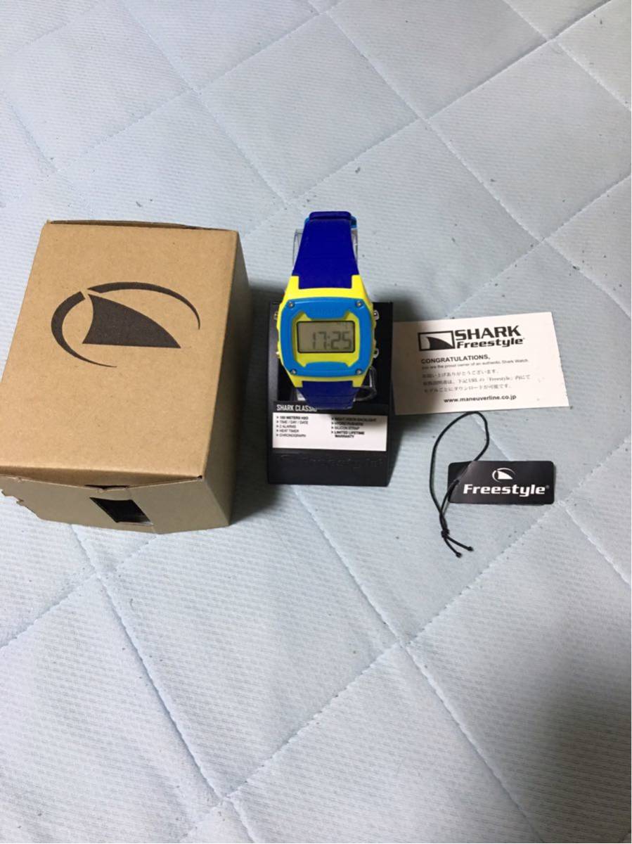 SHARK free style digital wristwatch Shark Freestyle EXILE blue . sho have on 