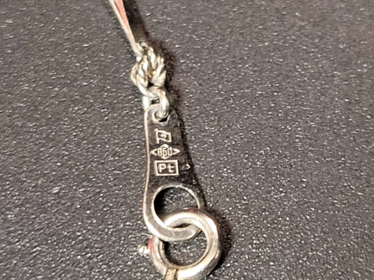 pt850 design necklace 40cm 6.6g stamp equipped platinum 