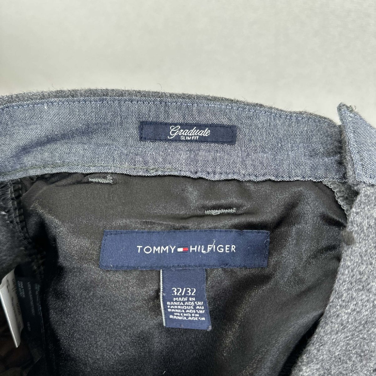 TOMMY HILFIGER トミーヒルフィガー ウールパンツ ボトムス グレー サイズ32/32 メンズ ヴィンテージ ネ_画像4