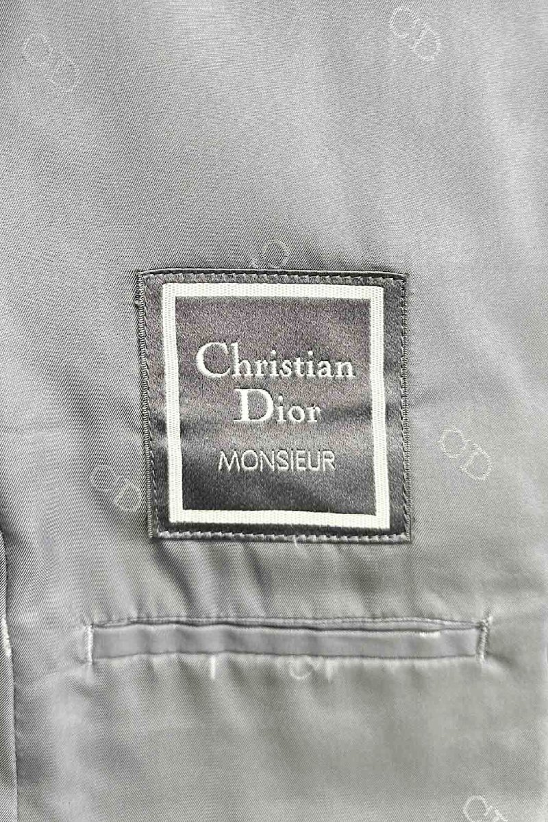 Christian Dior dark gray wool set up クリスチャンディオール セットアップ スーツ ダークグレー サイズA6 ヴィンテージ 8 買_画像4