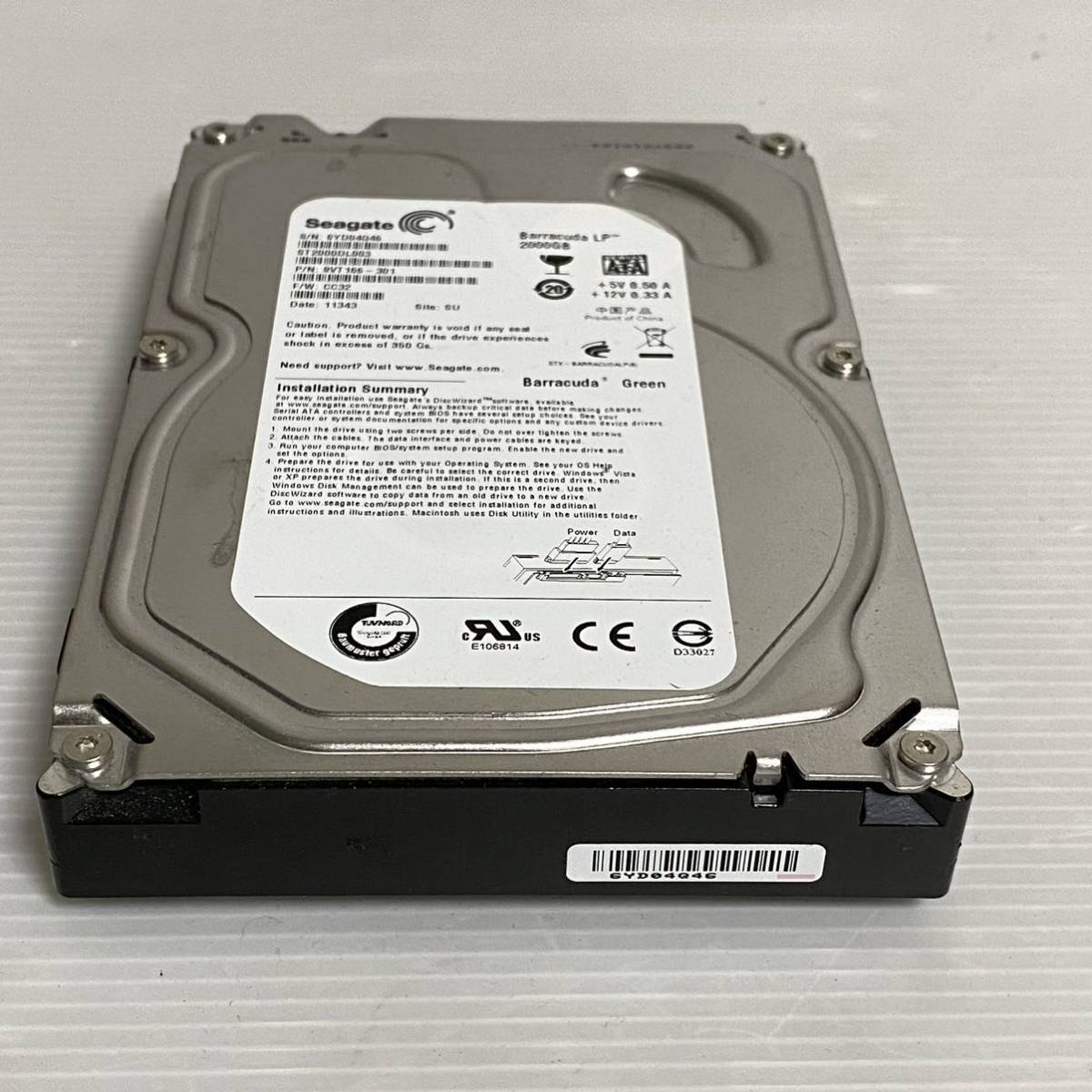 Seagate ハードディスク ST2000DL003 SATA HDD 2TB シーゲート 現状品_画像1