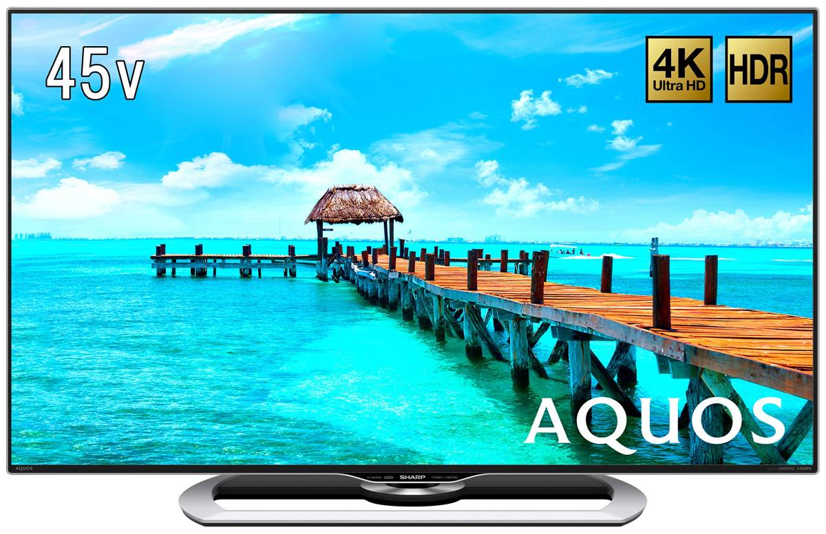 【中古】シャープ 45V型 液晶 テレビ AQUOS LC-45US40 4K HDR対応 低反射「N-Blackパネル」搭載_画像1