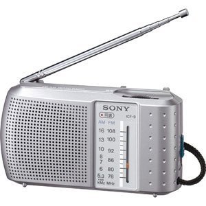 【中古】SONY FM/AMハンディーポータブルラジオ ICF-9_画像1