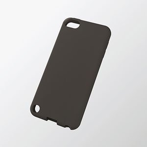 【中古】ELECOM iPod touch 2012年モデル シリコンケース ブラック AVA-T12SCBK_画像1