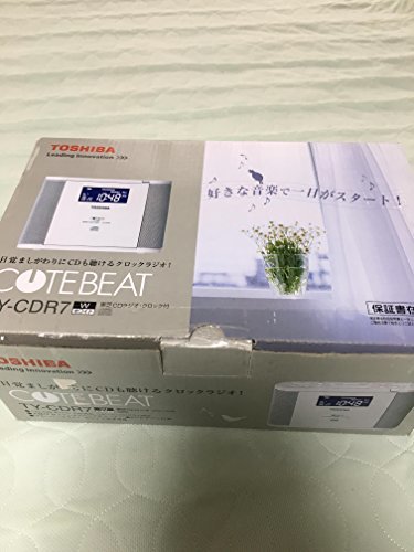 【中古】TOSHIBA CDラジオ(クロック付) CUTEBEAT ホワイト TY-CDR7(W)_画像1