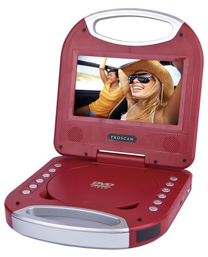 【中古】Sylvania SDVD7049 7-Inch Portable DVD Player with Handle Red by Sylvania_画像1