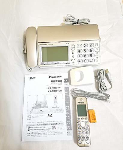 【中古】パナソニック おたっくす デジタルコードレスFAX 子機1台付き 1.9GHz DECT準拠方式 シャンパンゴールド KX-PD601DL-N_画像1