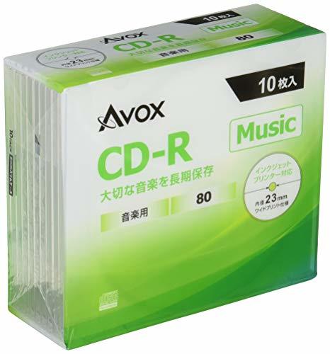 【中古】AVOX CD-RA 音楽用(80分) 1-32倍速 10枚 スリムケース_画像1