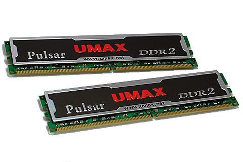 【中古】UMAX DDR2-800(1GB*2)128*8Dualset DDR2-800 2枚組 デスクトップ用 240pin U-DIMM Pulsar DCSSDDR2-2GB-800_画像1