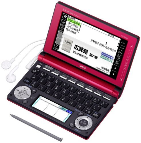 【中古】カシオ 電子辞書 エクスワード 生活・教養モデル XD-D6500RD レッド_画像1