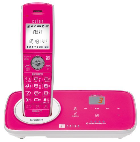 【中古】Uniden デジタルコードレス留守番電話機 可憐 子機1台タイプ ローズ DECT3280(RO)_画像1