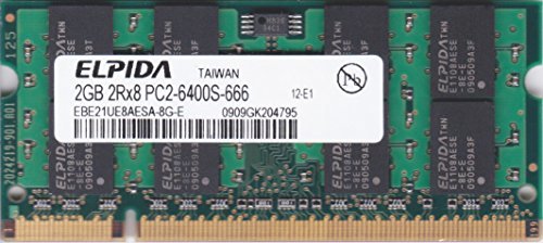 【中古】ELPIDA製 日本電気 増設RAMボードDDR2(2GB PC2-6400) PC-AC-ME042C/PK-UG-ME519/互換 PC2-6400 DDR2-800 200Pin SO. DIMM 【バルク_画像1