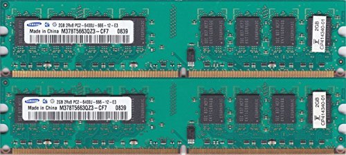 【中古】PC2-6400 DDR2-800 2GB*2本=4GB デスクトップ用DDR2メモリ SAMSUNG_画像1