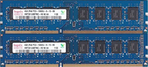 【中古】hynix 10600U (DDR3-1333) 4GB x 2枚 = 合計8GB デュアルチャンネル動作品_画像1