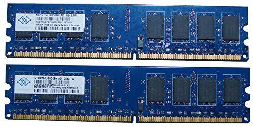 【中古】Nanya PC2-6400U (DDR2-800) 2GB x 2枚組み 合計4GB 240pin DIMM 4G Kit デスクトップパソコン用メモリ_画像1