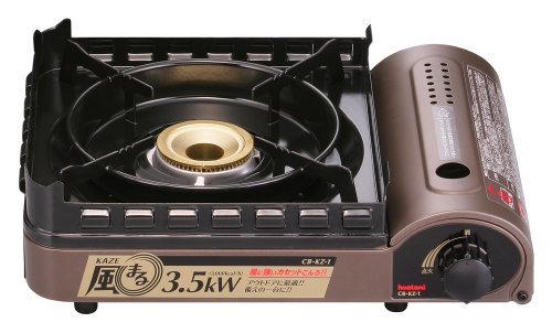 【中古】イワタニ 【風に強い -ウィンドブレイクこんろ-】 カセットフー 風まる ブローケース入り CB-KZ-1-A_画像1