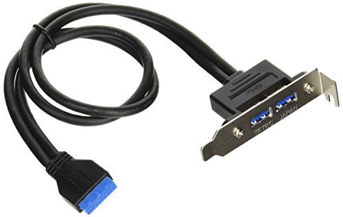 【中古】変換名人 PCI/ロープロファイルPCIブラケット用 USB3.0(x2ポート)延長ケーブルセット PCIB-USB3/2FL_画像1