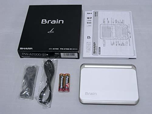 【中古】シャープ 電子辞書 Brain (ブレーン) PW-A7000 ホワイト PW-A7000-W 生活総合 120コンテンツ 100動画 カラ-液晶 Wタッチ画面 Power_画像1