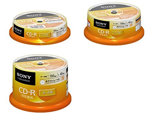 【中古】ソニー データ用CD-R 1-48倍速 20枚パック 20CDQ80GPWP_画像1
