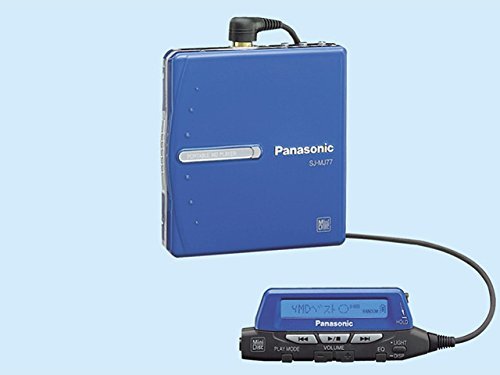【中古】Panasonic　パナソニック　SJ-MJ77-A　ブルー　ポータブルMDプレーヤー　（MD再生専用機/MDウォークマン）_画像1