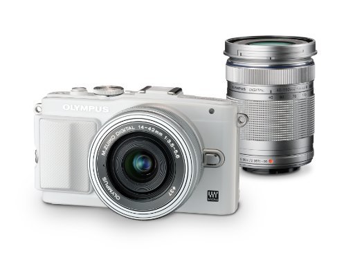 【中古】OLYMPUS ミラーレス一眼 PEN Lite E-PL6 EZダブルズームキット ホワイト E-PL6 EZ DZKIT WHT_画像1