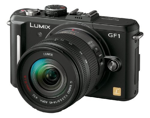【中古】パナソニック ミラーレス一眼カメラ GF1 レンズキット(14-45mm/F3.5-5.6標準ズームレンズ付属) エスプリブラック DMC-GF1K-K_画像1