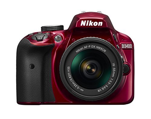 【中古】Nikon デジタル一眼レフカメラ D3400 AF-P 18-55 VR レンズキット レッド D3400LKRD_画像1