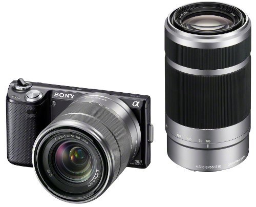 【中古】ソニー SONY ミラーレス一眼カメラ α NEX-5N ダブルズームレンズキット ブラック NEX-5NY/B_画像1