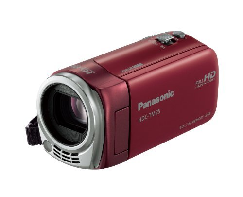 【中古】パナソニック デジタルハイビジョンビデオカメラ TM25 内蔵メモリー8GB レッド HDC-TM25-R_画像1