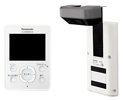 【中古】Panasonic ワイヤレスドアモニター ドアモニ ホワイト ワイヤレスドアカメラ+モニター親機 各1台セット VL-SDM300-W_画像1