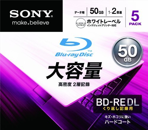 【中古】ソニー データ用ブルーレイディスク 5BNE2DCPS2(BD-RE2層:2倍速 5枚パック)_画像1