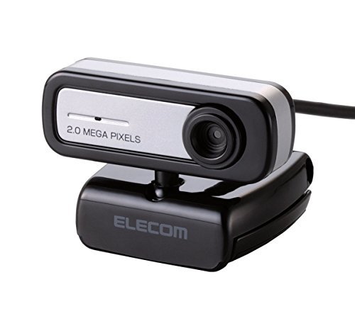 【中古】エレコム WEBカメラ 200万画素 マイク内蔵 MAC対応 ブラック UCAM-C0220FBNBK_画像1