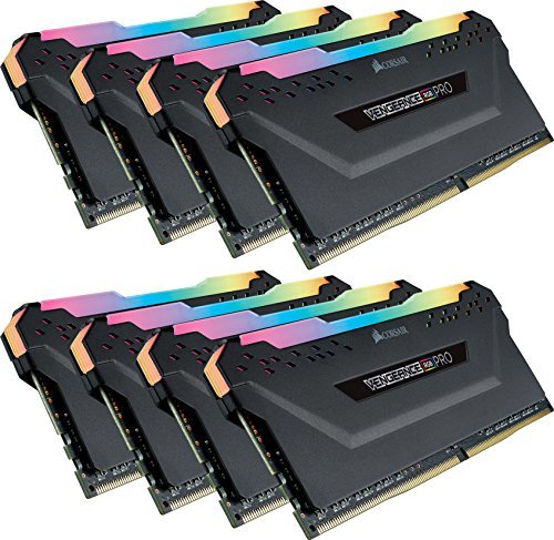 【中古】CORSAIR DDR4-3000MHz デスクトップPC用 メモリモジュール VENGEANCE RGB PRO シリーズ 64GB [8GB×8枚] CMW64GX4M8C3000C15_画像1