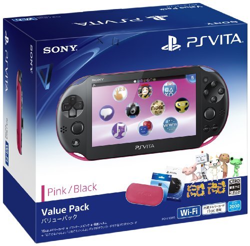 【中古】PlayStation Vita Value Pack ピンク/ブラック_画像1