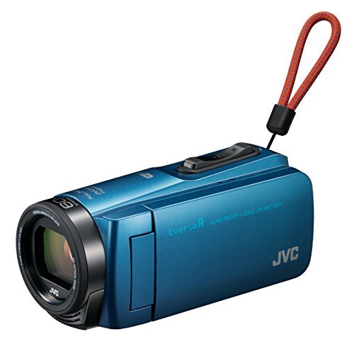 【中古】JVCKENWOOD JVC ビデオカメラ Everio R 防水 防塵 Wi-Fi 64GB アクアブルー GZ-RX670-A