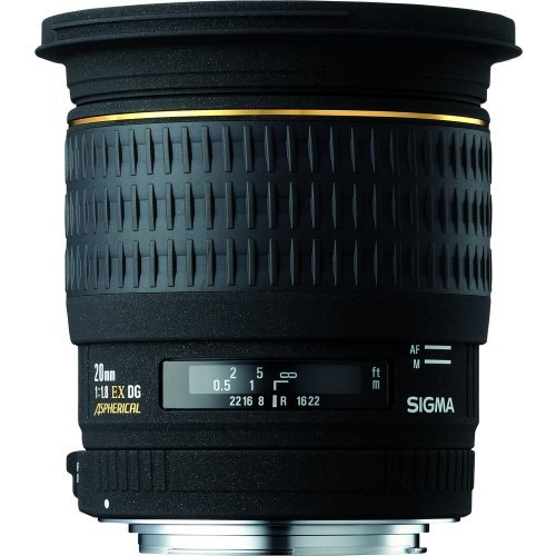 【中古】SIGMA 単焦点広角レンズ 20mm F1.8 EX DG ASPHERICAL RF キヤノン用 フルサイズ対応_画像1