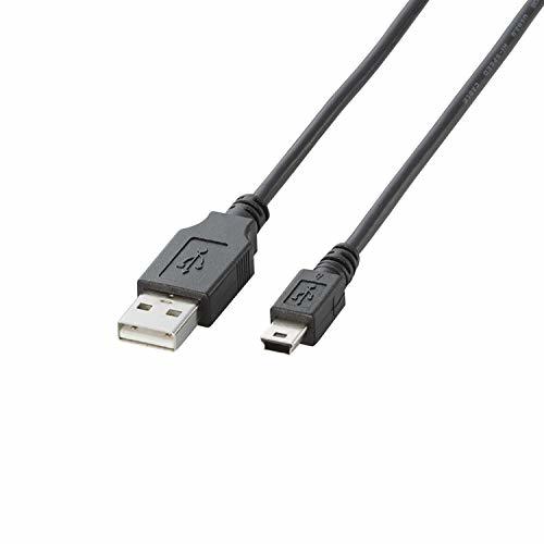 【中古】エレコム USBケーブル 【miniB】 USB2.0 (USB A オス to miniB オス) ノーマル 5m ブラック U2C-M50BK_画像1