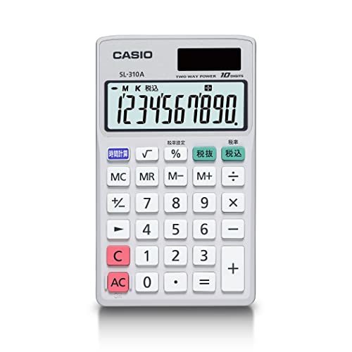 [ б/у ] Casio personal калькулятор час * налог счет блокнот модель 10 колонка SL-310A-N
