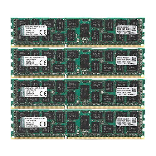 【中古】キングストン Kingston サーバー&ワークステーション用メモリ DDR3-1333(PC3-10600) 16GB×4枚 CL9 ECC Registered DIMM Dual Rank_画像1