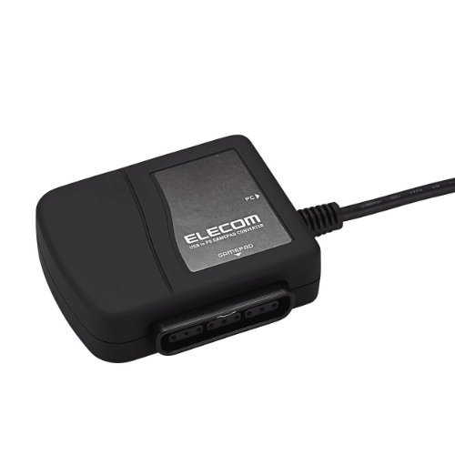 【中古】エレコム ゲームパッドコンバータ USB接続 プレステ/プレステ2コントローラ対応 1ポート JC-PS101UBK
