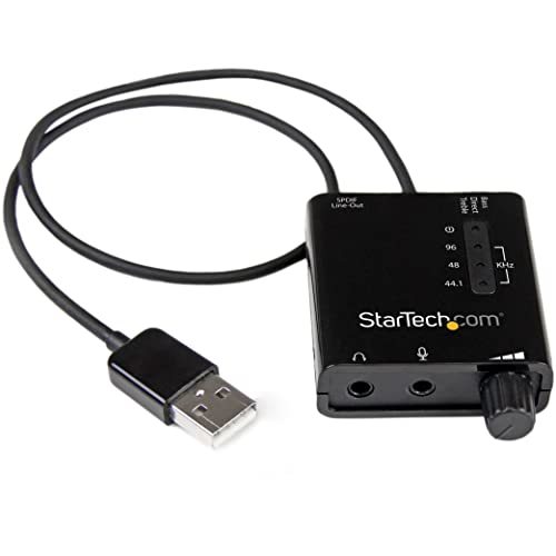 【中古】StarTech.com USB - DACヘッドホンアンプ S/PDIF対応 96kHz/24bit 2x 3.5mmミニジャック 1x 3.5mmトスリンク丸型コネクタ ICUSBAUD_画像1