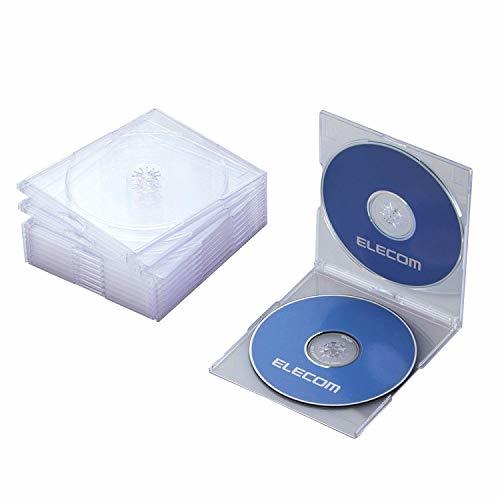 【中古】エレコム CD/DVDスリムプラケース/2枚収納/10パック/クリア_画像1