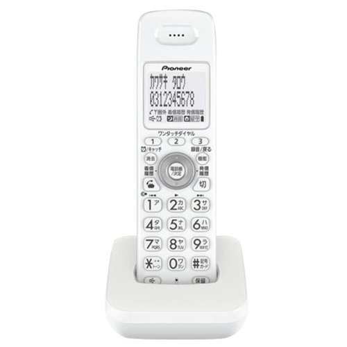 【中古】パイオニア DECTデジタルコードレス留守番電話機用増設子機 ホワイト TF-EK30-W_画像1
