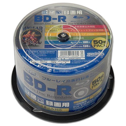 【中古】HI-DISC BD-R HDBDR130RP50 (6倍速/50枚)_画像1