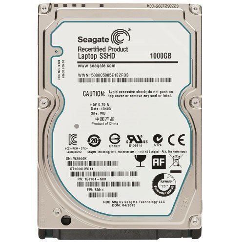 【中古】Seagate SSHD 2.5inch SATA 6Gb/s 1TB 64MB 5400rpm SSD(8GB MLC)+HDDハイブリッド(9.5mm) ST1000LM014 Recertified_画像1