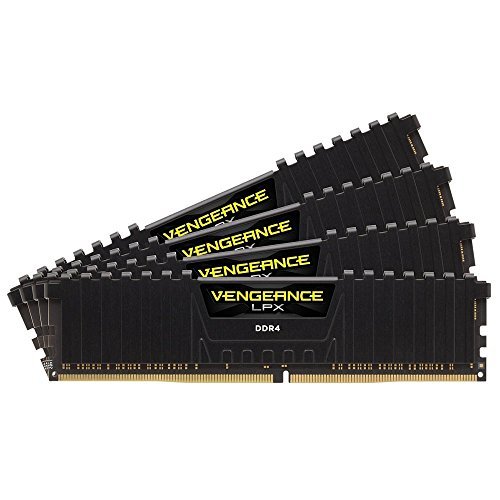 【中古】CORSAIR DDR4 デスクトップPC用 メモリモジュール VENGEANCE LPX Series ブラック 16GB×4枚キット CMK64GX4M4A2666C16_画像1