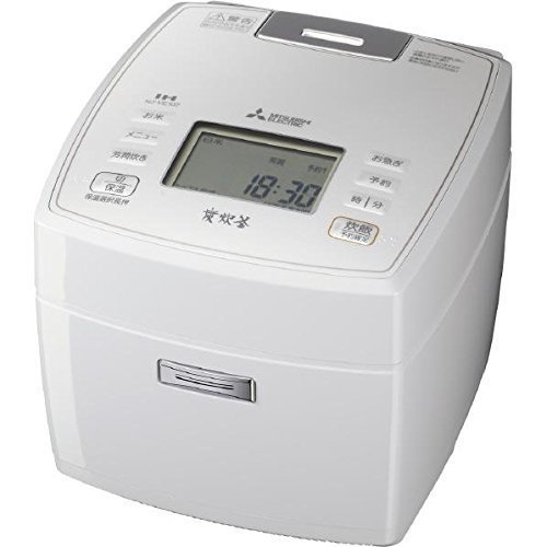 【中古】三菱電機 IHジャー炊飯器 備長炭炭炊釜 5.5合炊き ピュアホワイト NJ-VE106-W_画像1